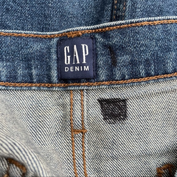 Gap Blue High Rise Button-front Denim Skirt - Picture 4 of 5